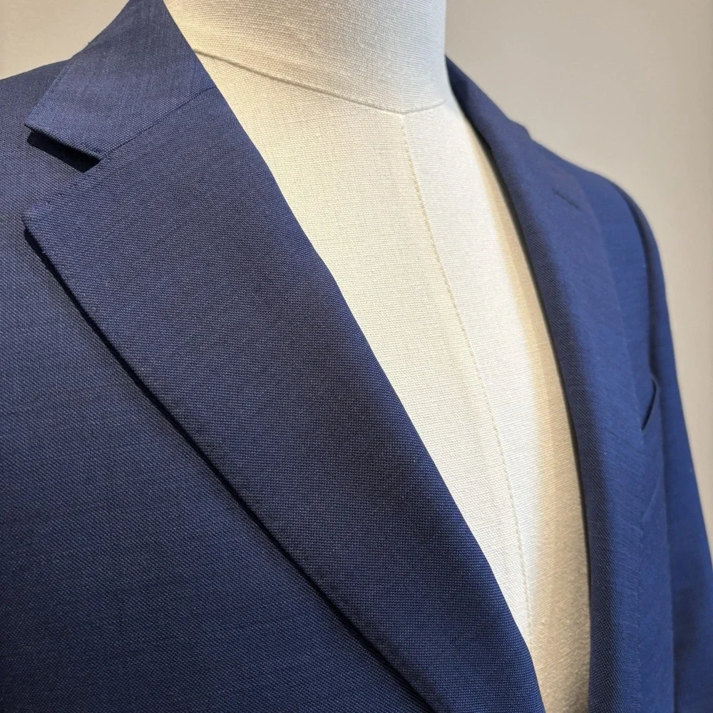 Tommy Hilfiger Sport Coat 38R Blue Wool‎ Blend Performance Stretch Modern Blazer
